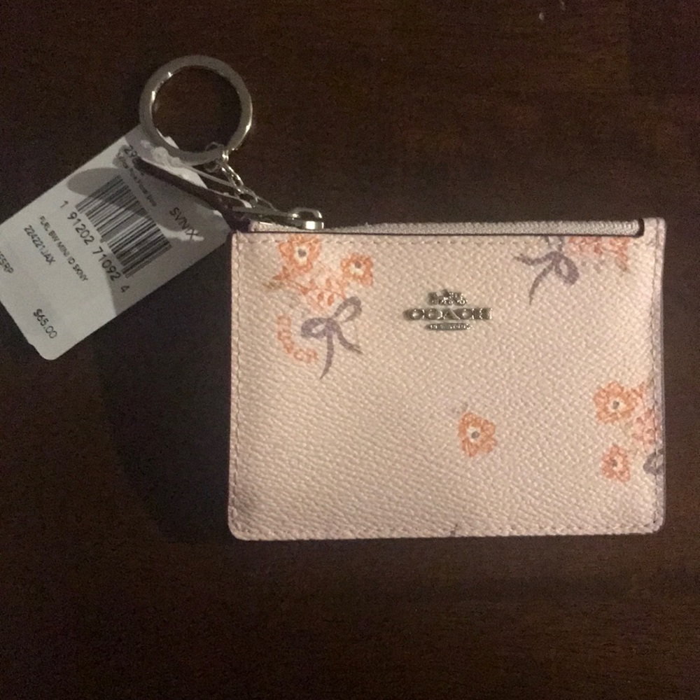 Coach floral mini ID holder/coin purse